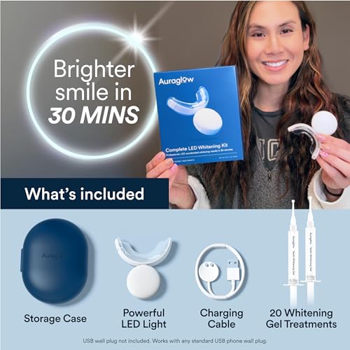 Auraglow Teeth Whitening Pen Gel Strips Kit Review